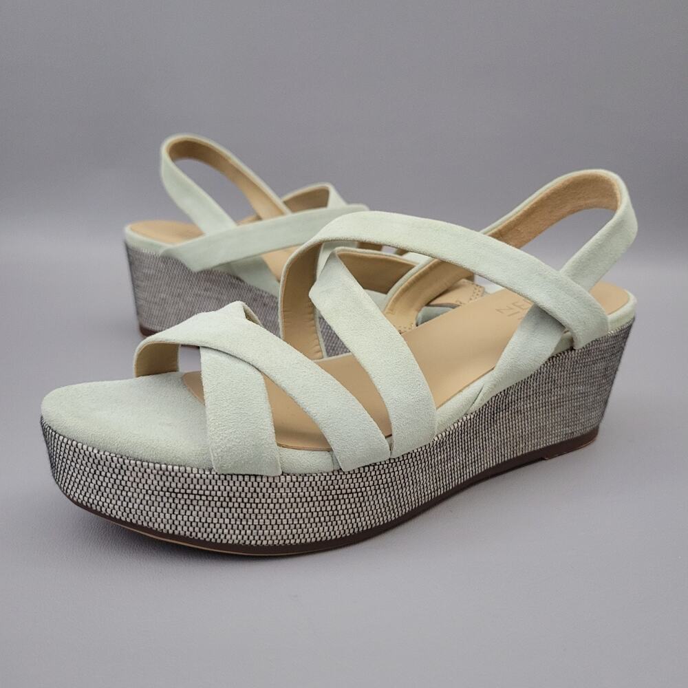 Naturalizer Women's Unique Wedge Sandals in Soft Mint Size 8 M